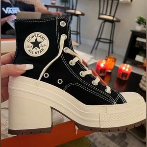 Chuck Taylor 70 Deluxe Converse High Heels Black Women’s 8.5